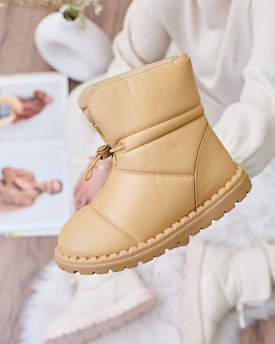 Royalfashion Cizme de zăpadă slip-on pentru femei, maro Nevonsisia