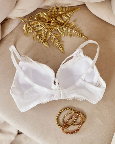 Royalfashion Sutien de damă decorat cu dantelă și bretele