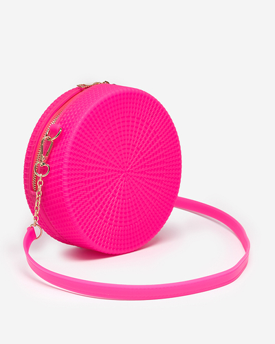 Geantă de damă fucsia cu relief - Accesorii