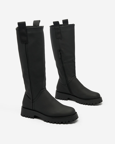 Royalfashion Cizme înalte de damă în negru Denesis