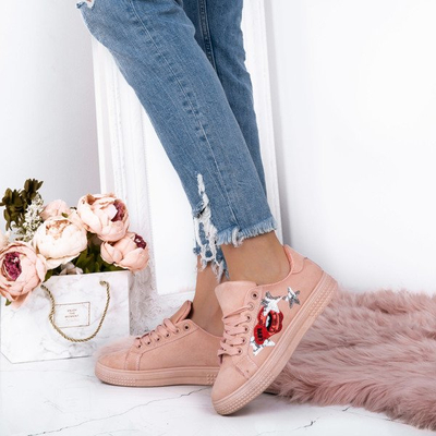 Różowe tenisówki z cekinami Tristana- Obuwie