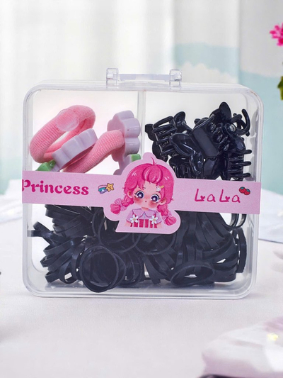 Royalfashion Set de agrafe de păr și elastice pentru copii MiniJoy