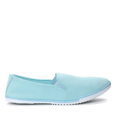 Jasnoniebieskie, tkaninowe slip on Sky- Obuwie