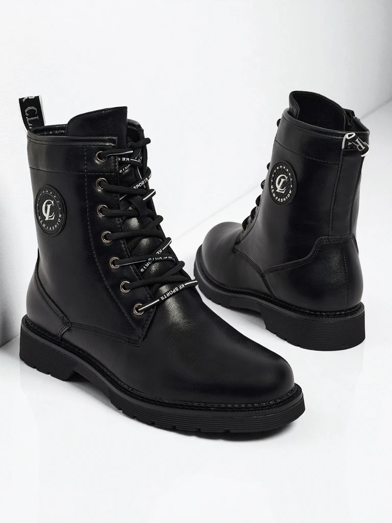 Botine Dama Luna Negre Piele Elegante de Zi cu Zi