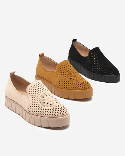 Pantofi negri ajurati de dama Ihalmi - Incaltaminte