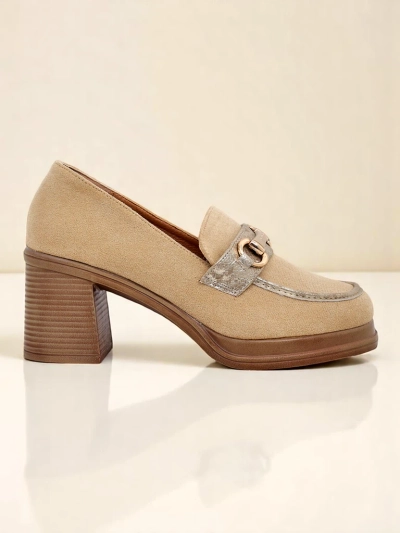 Royalfashion mocasini cu toc bloc pentru femei Apareus