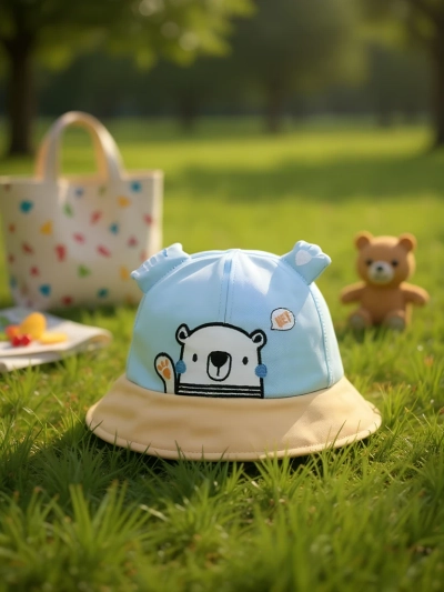 Royalfashion Pălărie tip bucket pentru copii Happy Patches