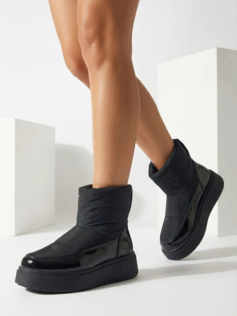 Royalfashion Black Maderta slip-on cizme de zăpadă pentru femei