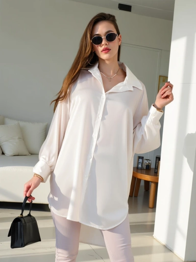 Royalfashion Cămașă lungă oversized pentru femei