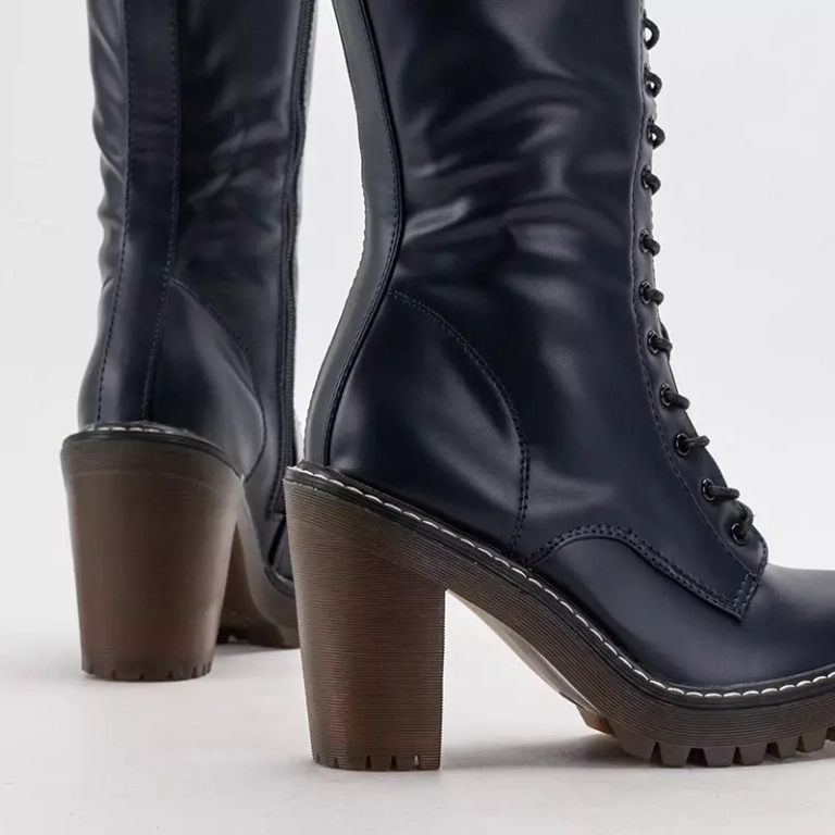 OUTLET Cizme de dama bleumarin pe post Elisha - Incaltaminte