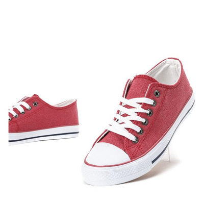 Klasyczne trampki w kolorze czerwonym Venuse - Obuwie