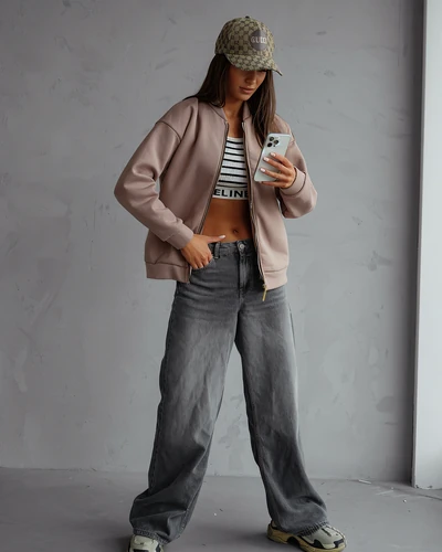 Royalfashion Jachetă bomber cu fermoar