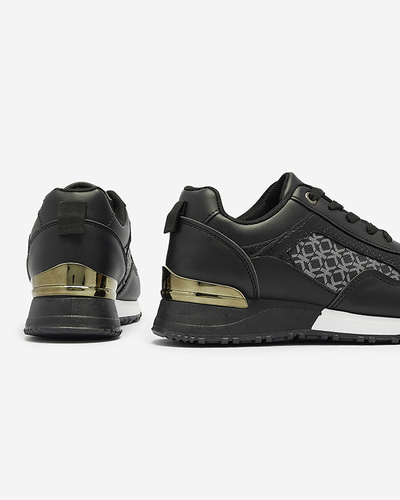 Pantofi sport cu șiret negru de damă Mnerio- Footwear