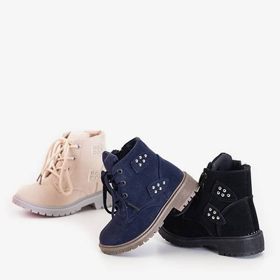 OUTLET Ghete de drumeție Meridan pentru copii, bleumarin - Încălțăminte