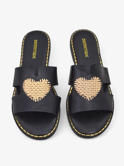 Papuci de plajă Royalfashion pentru femei cu un inimă Inimă Aurie