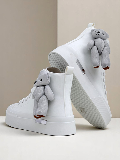 Royalfashion Adidași de damă tip high-top cu ursuleț Tedi