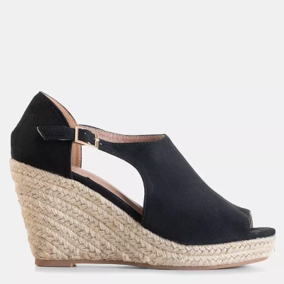 OUTLET Sandale cu toc negru pentru femei Lusia - Încălțăminte