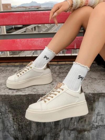 Royalfashion Pantofi sport pentru femei cu șnururi decorative Eone