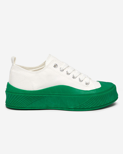 OUTLET Tenisi dama albi si verzi Nerikas - Incaltaminte