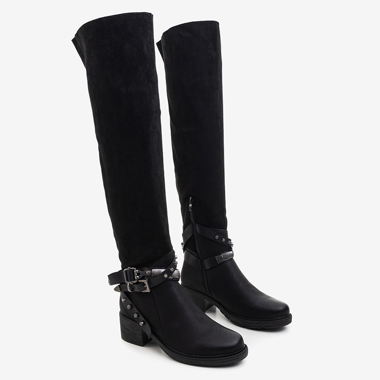 Cizme dama negre peste genunchi Luija- Încălțăminte