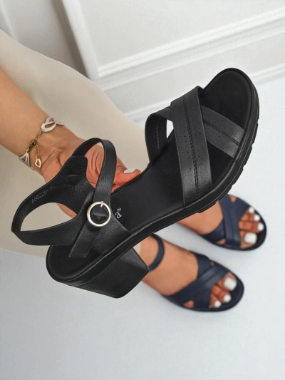 Royalfashion Sandale cu toc bloc pentru femei SoleAura