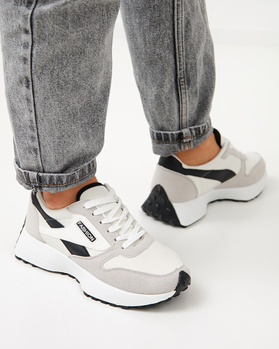 Pantofi sport de dama alb si gri de la Berinn - Incaltaminte