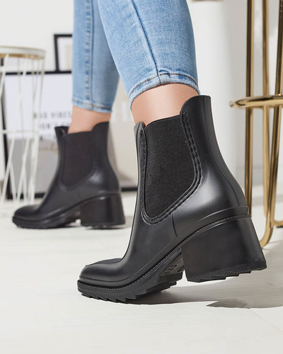 Pantofi de damă negri Caldala wellingtons- Încălțăminte