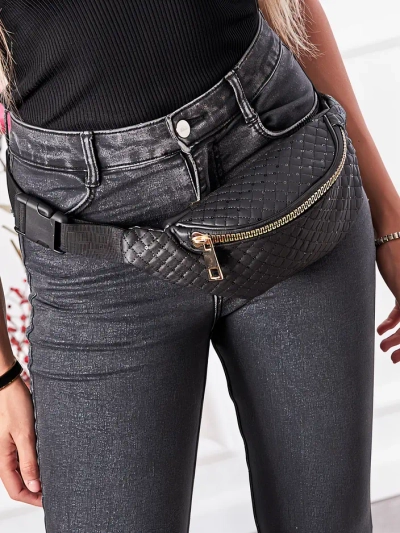 Royalfashion Borsetă cu curea pentru femei din material quilted cu paiete