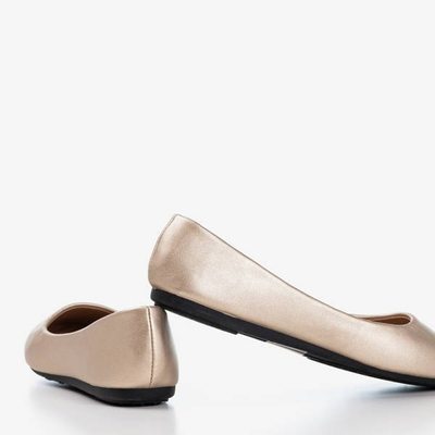 OUTLET Balerini de dama din piele ecologica aurie Mareusa - Pantofi