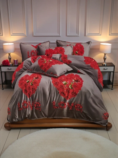 Royalfashion Lenjerie de pat cu model 160x200 set 4 PIESE