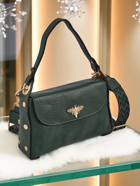 Aurelia Verde – poșetă de damă din piele ecologică cu ornament