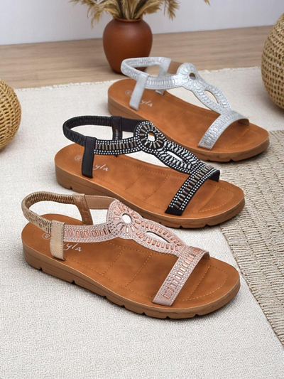 Royalfashion Sandale dama cu barete decorative Lola Grace