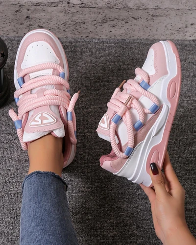 Adidași sport pentru femei Royalfashion cu șireturi decorative Clesiv