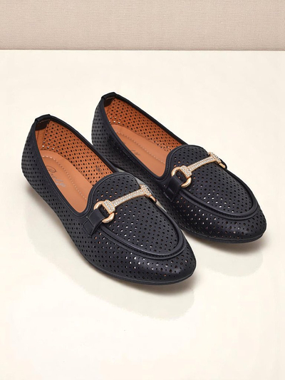 Royalfashion Rafalle mocasini ajurați de damă