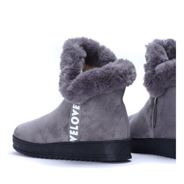 Szare śniegowce Viola - Obuwie