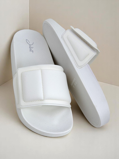 Royalfashion Damskie klapki na płaskiej podeszwie FlexiWalk