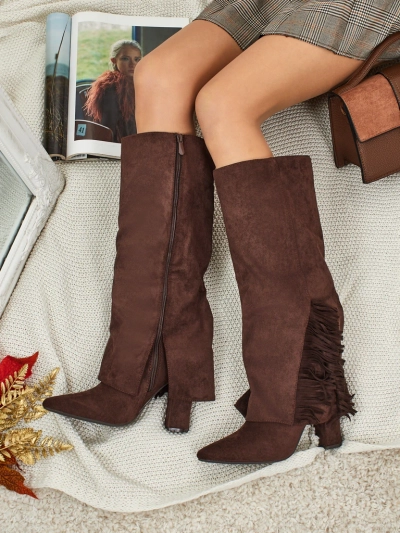 Cizme de damă eco-căprioară cu partea superioară Rimolea