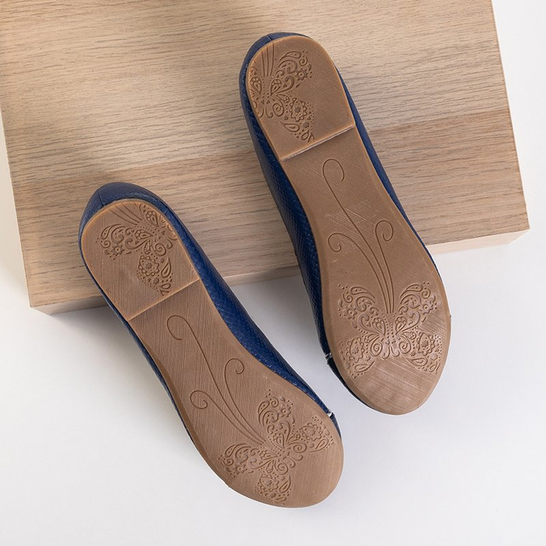 OUTLET Mocasini copii bleumarin cu relief în relief Varecia - Încălțăminte