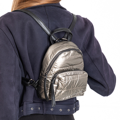 Rucsac de dama mic maro și auriu - Accesorii