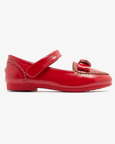 Pantofi roșii pentru fete cu fundiță Proya- Footwear