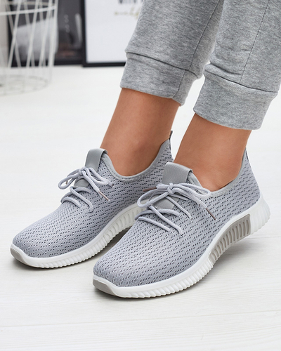 Pantofi sport din material textil pentru femei gri Vobbu- Footwear