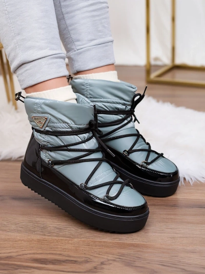 Royalfashion Cizme de damă slip-on a'la cizme de zăpadă în albastru Vevnose