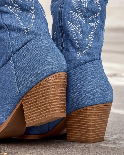 Royalfashion Cizme cowboy cu toc Lisso pentru femei