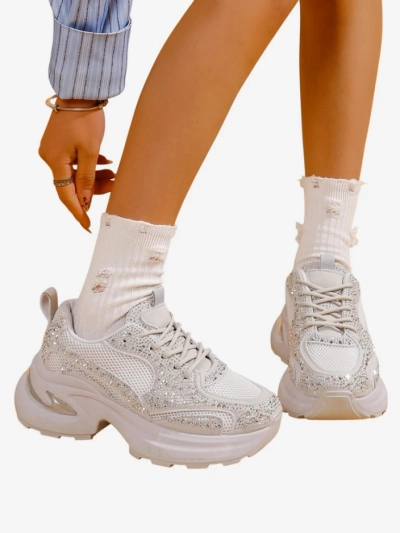 Sneakers sport pentru femei Royalfashion cu cristale Bloss