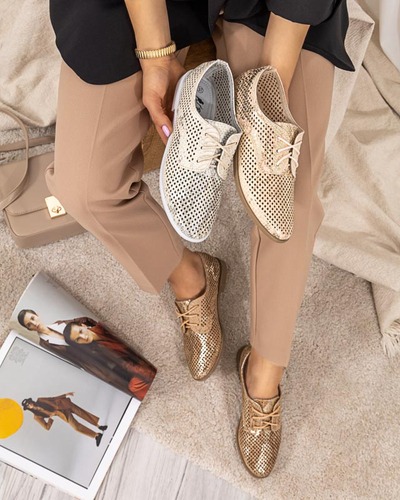 Pantofi ajurati de dama maro Kotniso - Incaltaminte