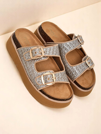 Royalfashion Klapki di Hende Muhé riba Plataforma Nora Woven