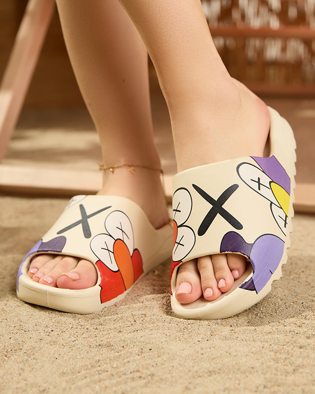 OUTLET Papuci Elmino dama bej - Incaltaminte