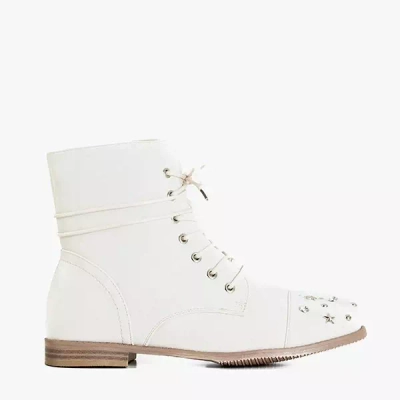 OUTLET Cizme de damă bej cu ornamente Matildat - Încălțăminte