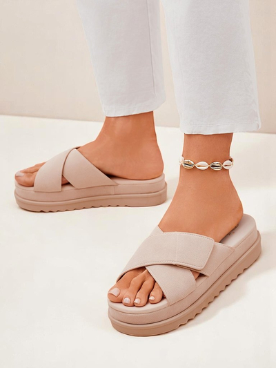 Royalfashion Sandale plate pentru femei Evre