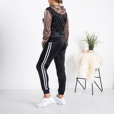 Trening de dama negru și maro cu dungi - Îmbrăcăminte